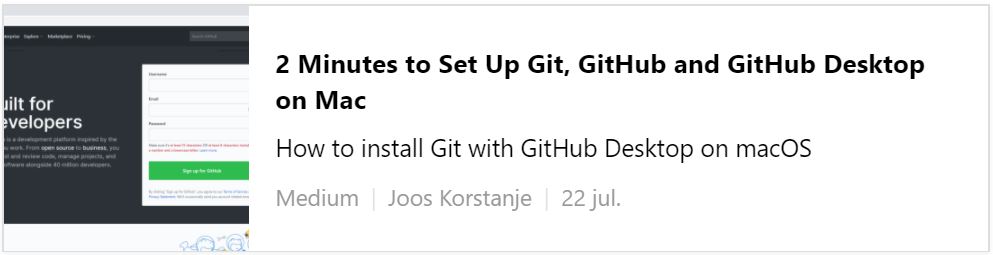 2 Minutes to set up Git, Github and Github Desktop on Mac