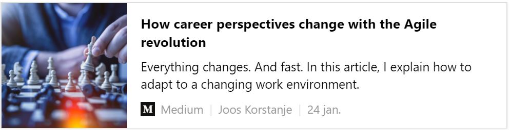 How career perspectives change with the agile revolution